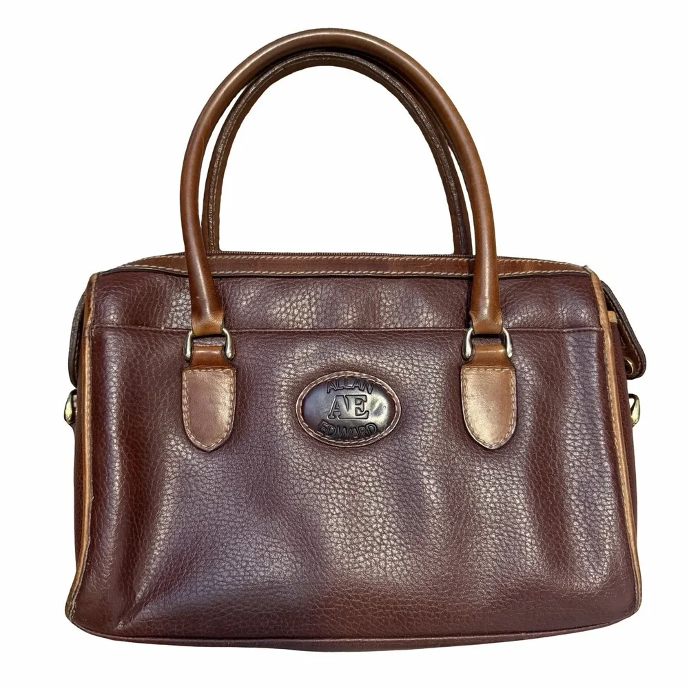 Vintage Allen Edward Brown‎ Purse Handbag